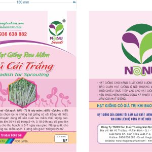 Gói 20g Hạt Giống Rau Mầm Củ Cải Trắng New Zealand _ Thế Giới Rau Mầm