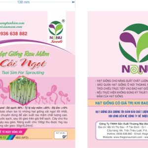 Gói 100g Hạt Giống Rau Mầm Cải Ngọt_ Thế Giới Rau Mầm