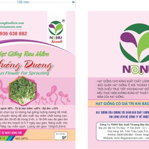 Gói 100g Hạt Giống Rau Mầm Hướng Dương_ Thế Giới Rau Mầm