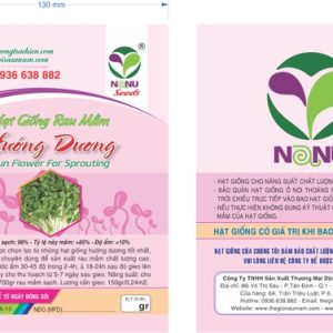 Gói 100g Hạt Giống Rau Mầm Hướng Dương_ Thế Giới Rau Mầm