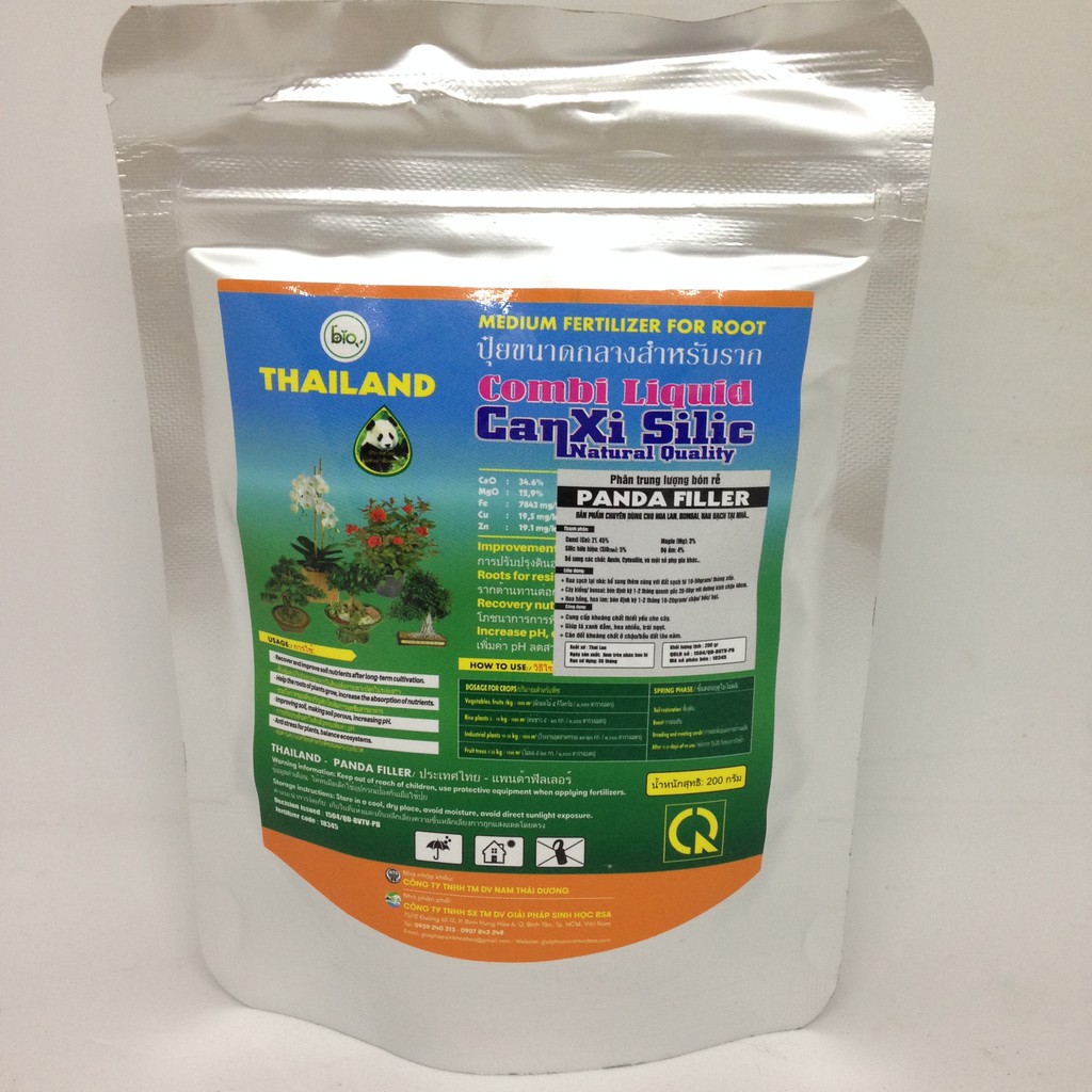 Gói 200gr phân khoáng trung lượng Thái Lan bón rễ chuyên dùng cho hoa lan, hoa hồng, bon sai, rau sạch tại nhà