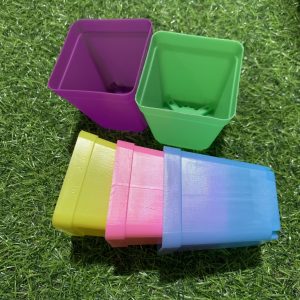 chậu trồng sen đá bonsai xương rồng 6,3x6,3cm_vàng