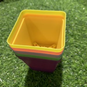 chậu trồng sen đá bonsai xương rồng 6,3x6,3cm_xanh lá