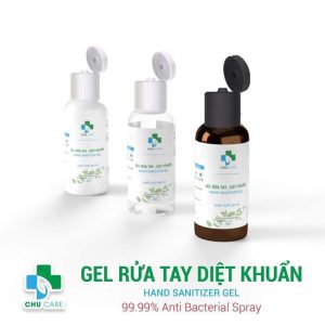 Gel rửa tay khô diệt khuẩn CHU CARE 50ml chiết xuất bạc hà