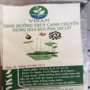 Gói dinh dưỡng chuyên dụng pha 250L dung dịch thuỷ canh trồng hoa sen súng mini
