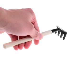 Bộ 3 dụng cụ làm vườn tiện dụng size mini có tay cầm bằng gỗ