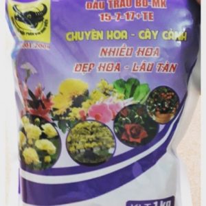 Phân bón đầu trâu NPK 15-7-17+TE - nhiều hoa, đẹp hoa, lâu tàn