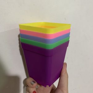 chậu trồng sen đá bonsai xương rồng 6,3x6,3cm_vàng