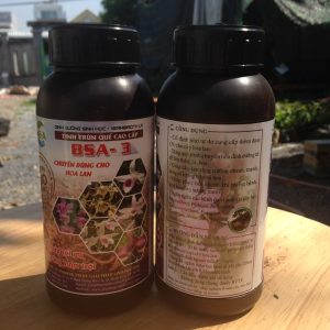 Chai 500ml dinh dưỡng sinh học dành cho HOA LAN chiết xuất từ tinh Trùn Quế cao cấp BSA-3, giúp cây lan tăng trưởng nhanh