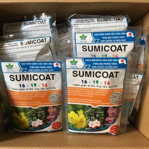 Gói 100g Phân tan chậm SUMICOAT Nhật Bản cho hoa lan mai sứ thái 16-19-16