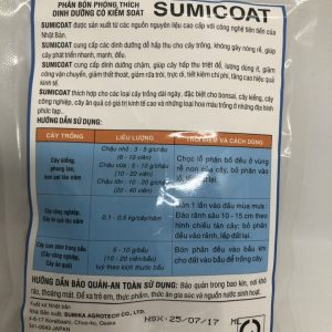 Gói 100g Phân tan chậm SUMICOAT Nhật Bản cho hoa lan mai sứ thái 16-19-16