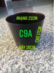 1 cái chậu nhựa đen size C9A KT: 21x16x17cm mềm dẻo bền đẹp