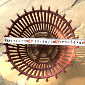 Chậu lan giả gỗ F26 kèm dây treo kẽm 7 tấc - 26x11cm (Đường kính x chiều cao)