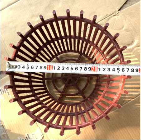 Chậu lan giả gỗ F20 kèm dây treo kẽm 7 tấc - 20 x 12cm (Đường kính miệng x chiều cao)