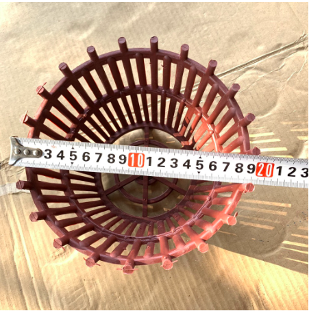 Chậu lan giả gỗ F20 kèm dây treo kẽm 7 tấc - 20 x 12cm (Đường kính miệng x chiều cao)