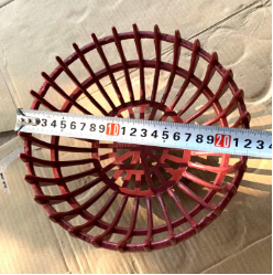 Chậu lan bí giả gỗ F23 kèm dây treo kẽm 7 tấc