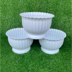 Chậu khía bầu nhựa PP màu trắng - 210