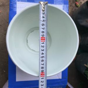 Chậu nhựa trồng cây màu trắng vân tổ ong sang trọng - Số 3