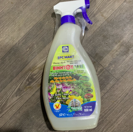 Dung dịch trừ sâu hữu cơ sinh học BINHTOX 3.8EC chai 650ml