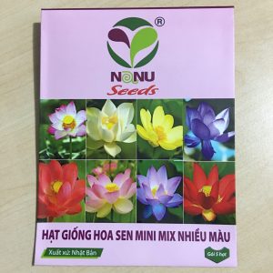 [Đã cắt đầu] - Gói 5 Hạt Giống Hoa Sen Nhật Mini mix Nhiều Màu - hạt mới nảy mầm cực chuẩn - kèm hướng dẫn trồng - NanuSeeds - Thế Giới Rau Mầm shop