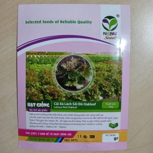 Gói 4GR hạt giống Xà Lách Sồi Đỏ Okaleaf