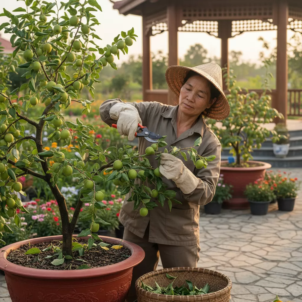 gemini_image_1772165945 Kỹ thuật cắt tỉa đúng cách giúp cây tập trung dinh dưỡng để nuôi quả và hạn chế sâu bệnh