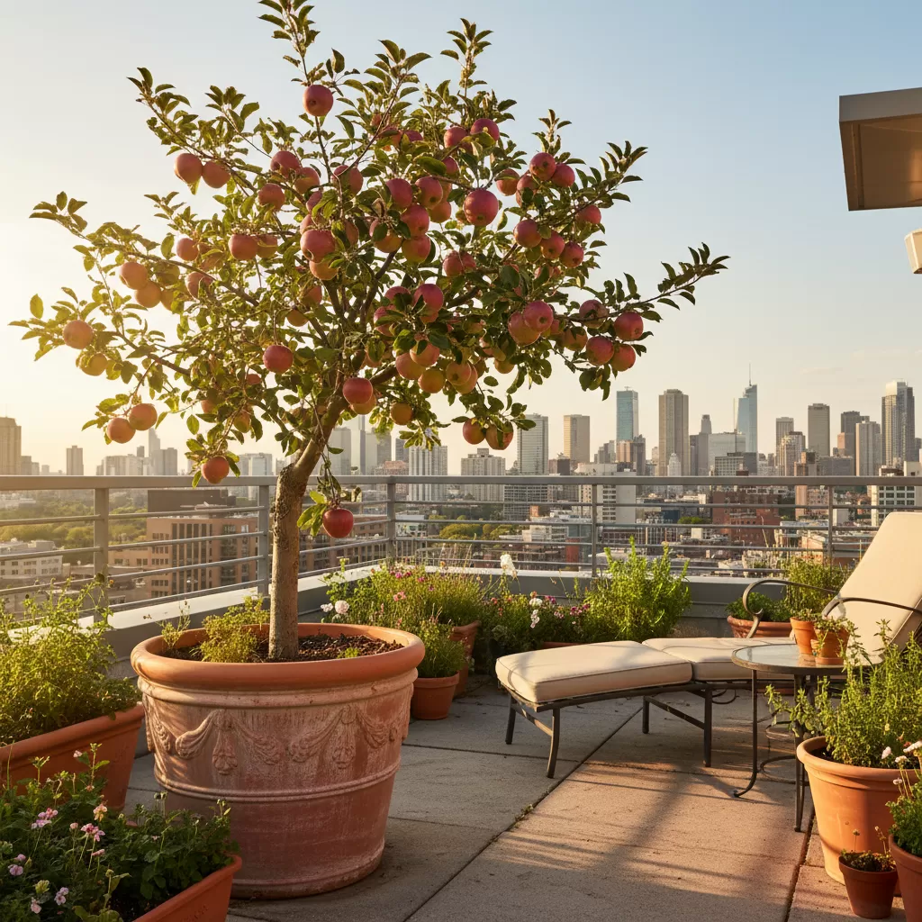 Cây táo trồng trong chậu phát triển khỏe mạnh và cho năng suất cao khi được bón phân đúng cách