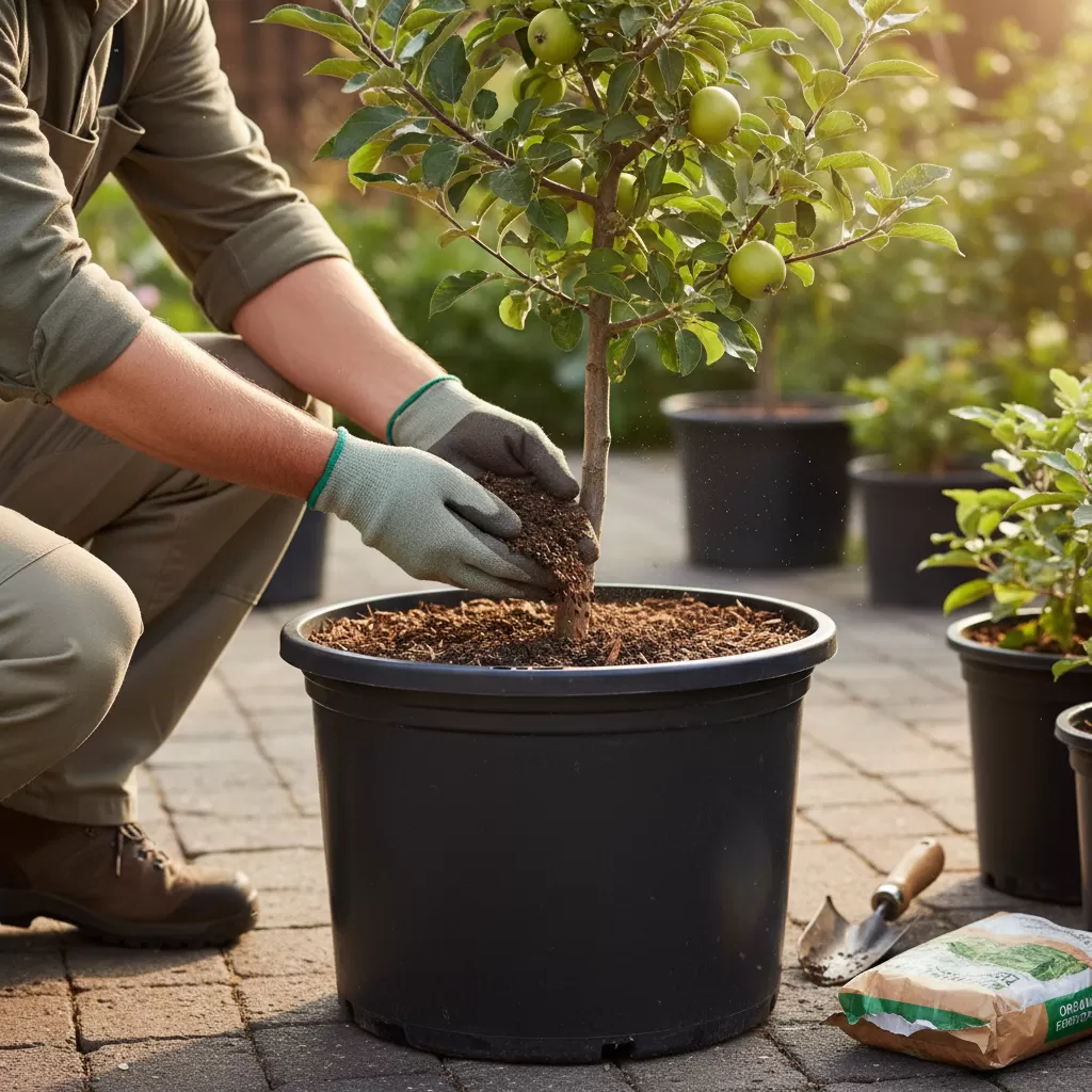 Bón phân đúng thời điểm giúp cây táo tích lũy đủ dinh dưỡng để nuôi quả