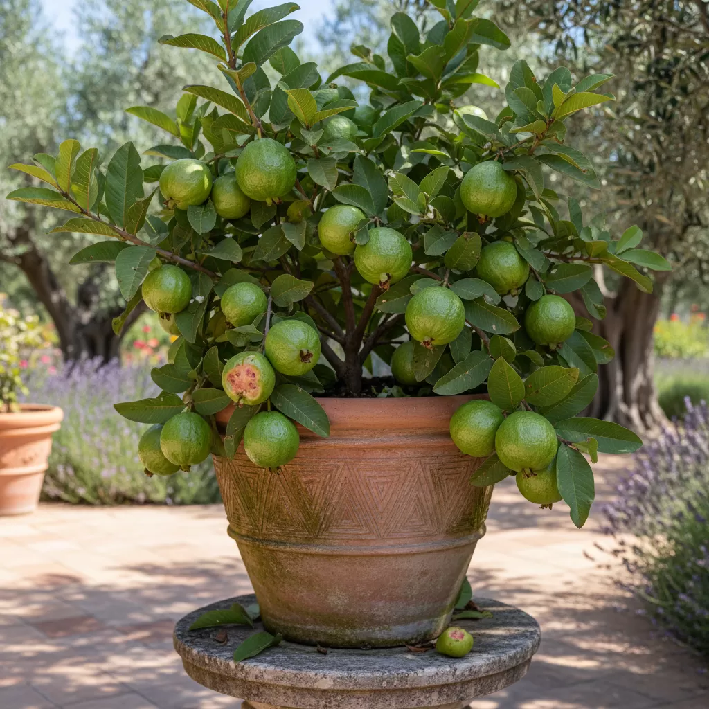 Cây ổi là loại cây ăn trái cực kỳ dễ trồng và nhanh cho thu hoạch trong chậu