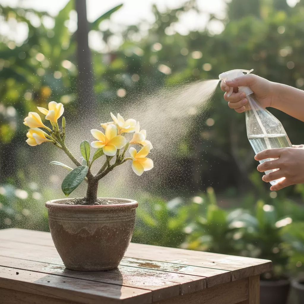 gemini_image_1772172063-1 Duy trì độ ẩm hợp lý giúp lá bạch trinh vàng luôn xanh tốt và bóng mượt