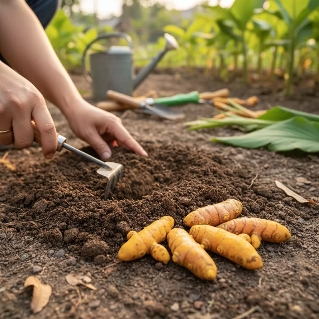 gemini_image_1772172063 Giá thể tơi xốp và củ giống chất lượng là nền tảng cho cây phát triển bền vững