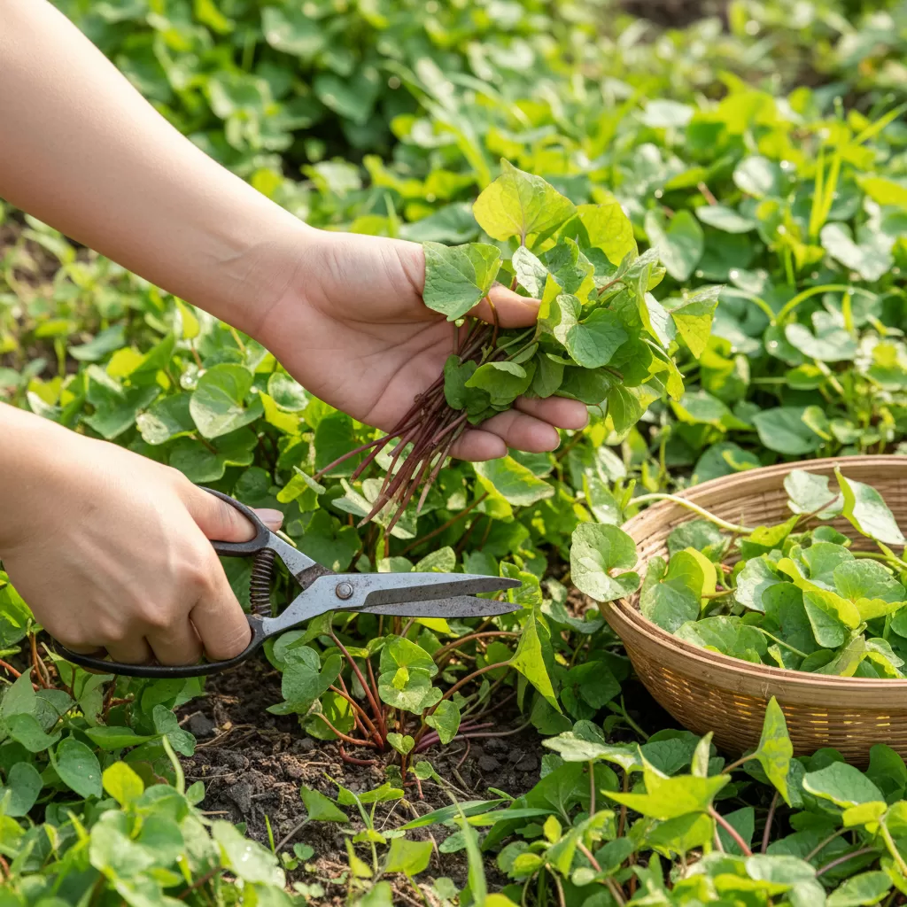 Cắt tỉa đúng kỹ thuật giúp chậu rau diếp cá nhanh chóng ra chồi mới