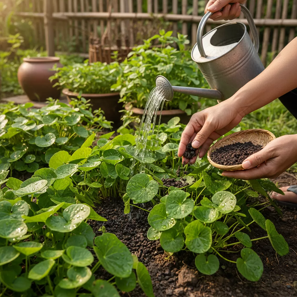 gemini_image_1772177303 Bổ sung dinh dưỡng hữu cơ giúp rau diếp cá phục hồi sau khi bị bệnh