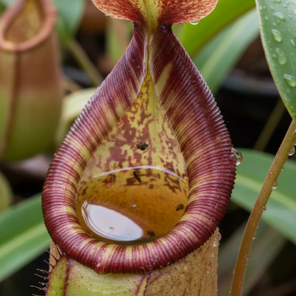 Cấu tạo tinh vi của chiếc bình giúp cây nắp ấm bẫy con mồi hiệu quả