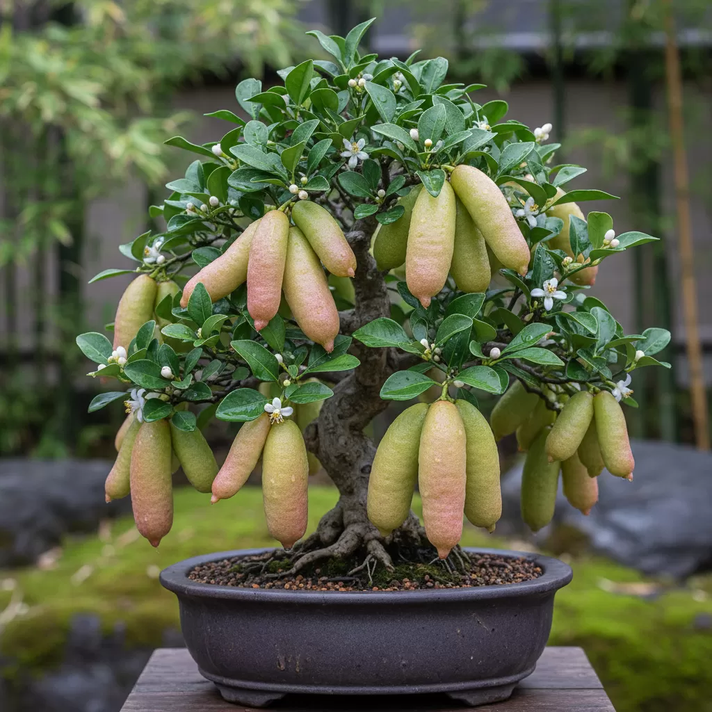 Cây chanh ngón tay với hình dáng quả độc đáo mang lại sự mới mẻ cho không gian