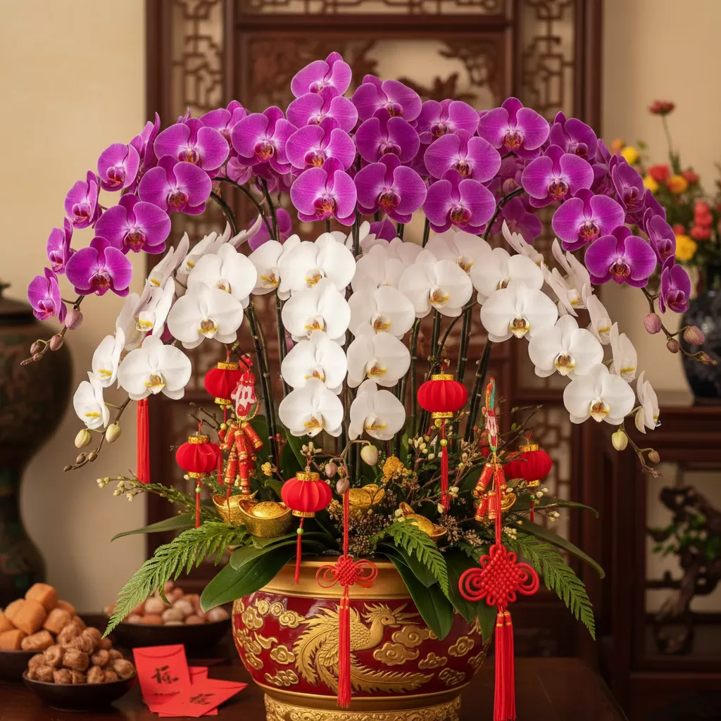 Hoa Lan Hồ Điệp mang vẻ đẹp quý phái và đẳng cấp cho không gian Tết