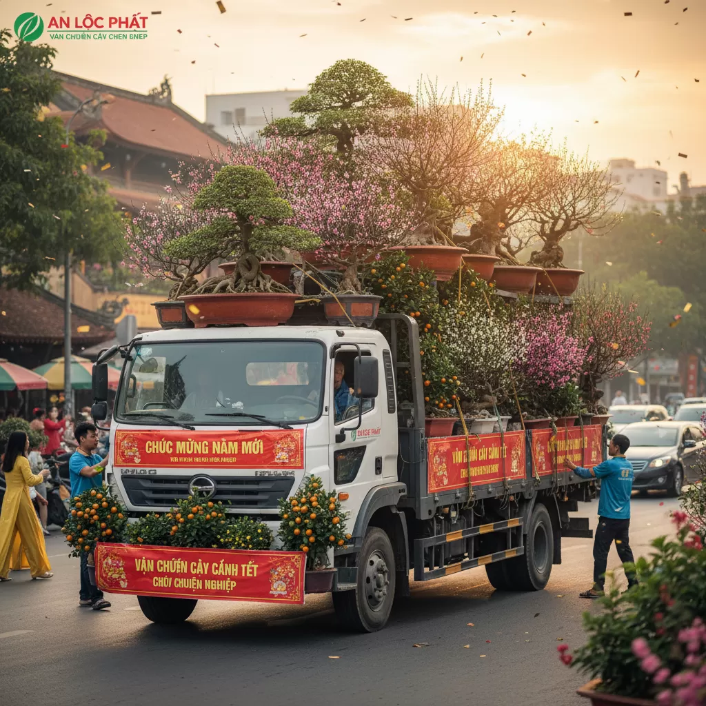 Đảm bảo an toàn cho cây cảnh khi vận chuyển xa trong dịp Tết