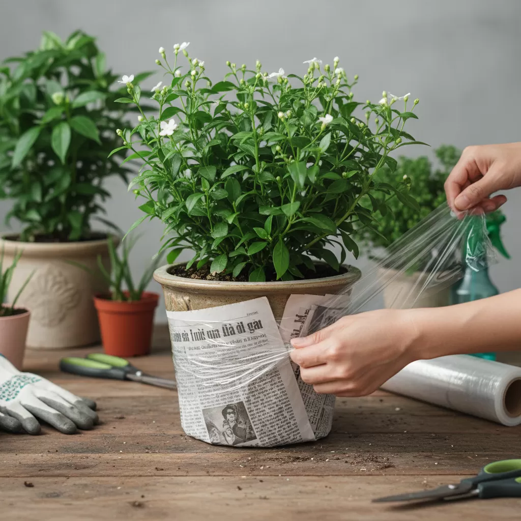 Kỹ thuật bọc gốc và tán cây để tránh dập nát khi di chuyển