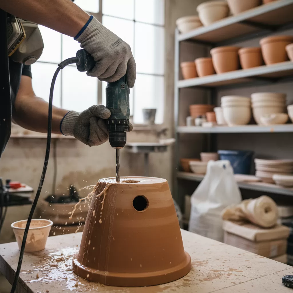 Kỹ thuật khoan lỗ thoát nước đúng cách giúp bảo vệ cây trồng hiệu quả