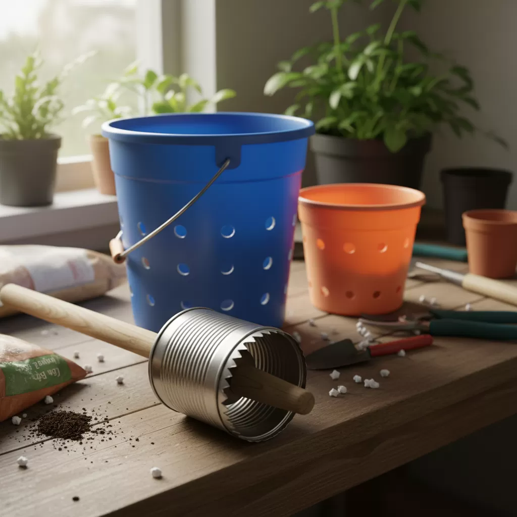 gemini_image_1772188495 Chuẩn bị dụng cụ cần thiết để xử lý vật liệu tái chế một cách an toàn