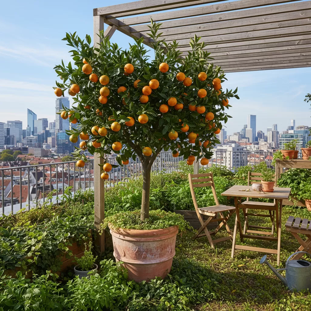 Cây ăn trái phát triển mạnh mẽ trong chậu nhờ đất trồng giàu dinh dưỡng