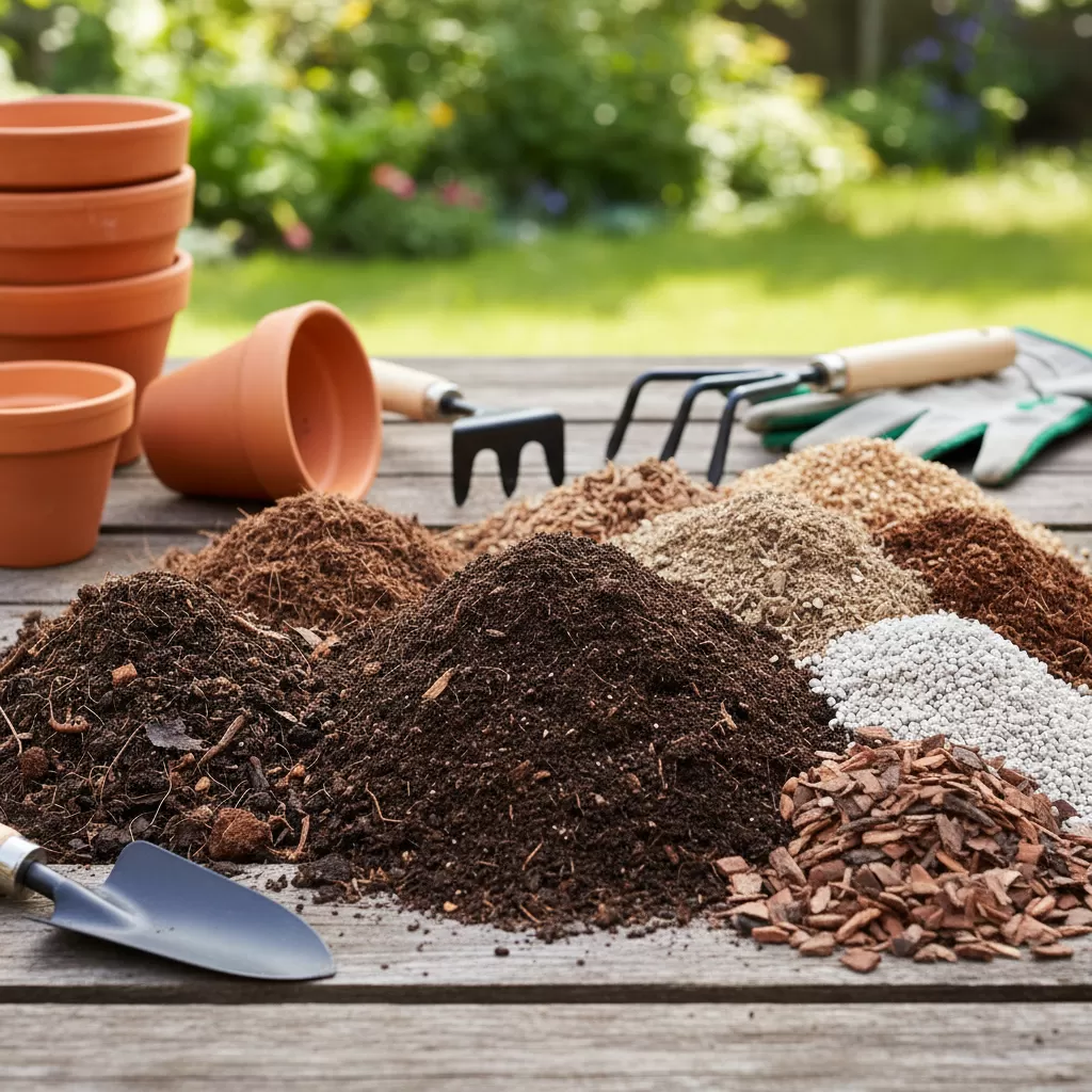 Các nguyên liệu cần thiết cho việc phối trộn đất trồng cây ăn trái