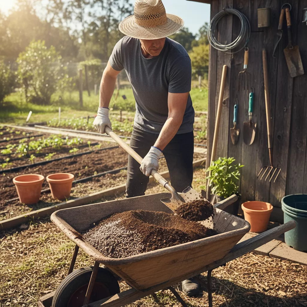 Quy trình phối trộn đất kỹ lưỡng giúp các thành phần hòa quyện đồng nhất