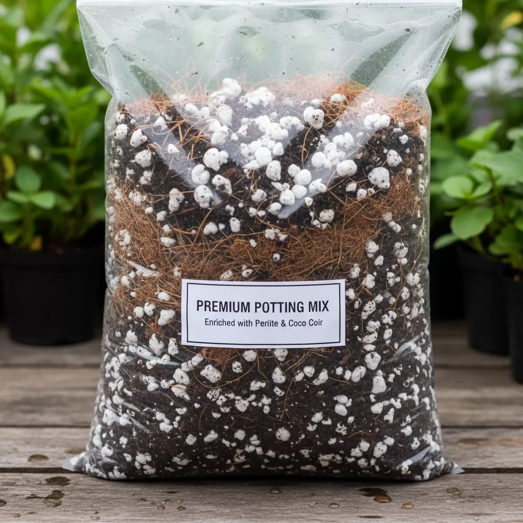 Đất đóng bao thường được phối trộn sẵn các thành phần giúp thoát nước tốt