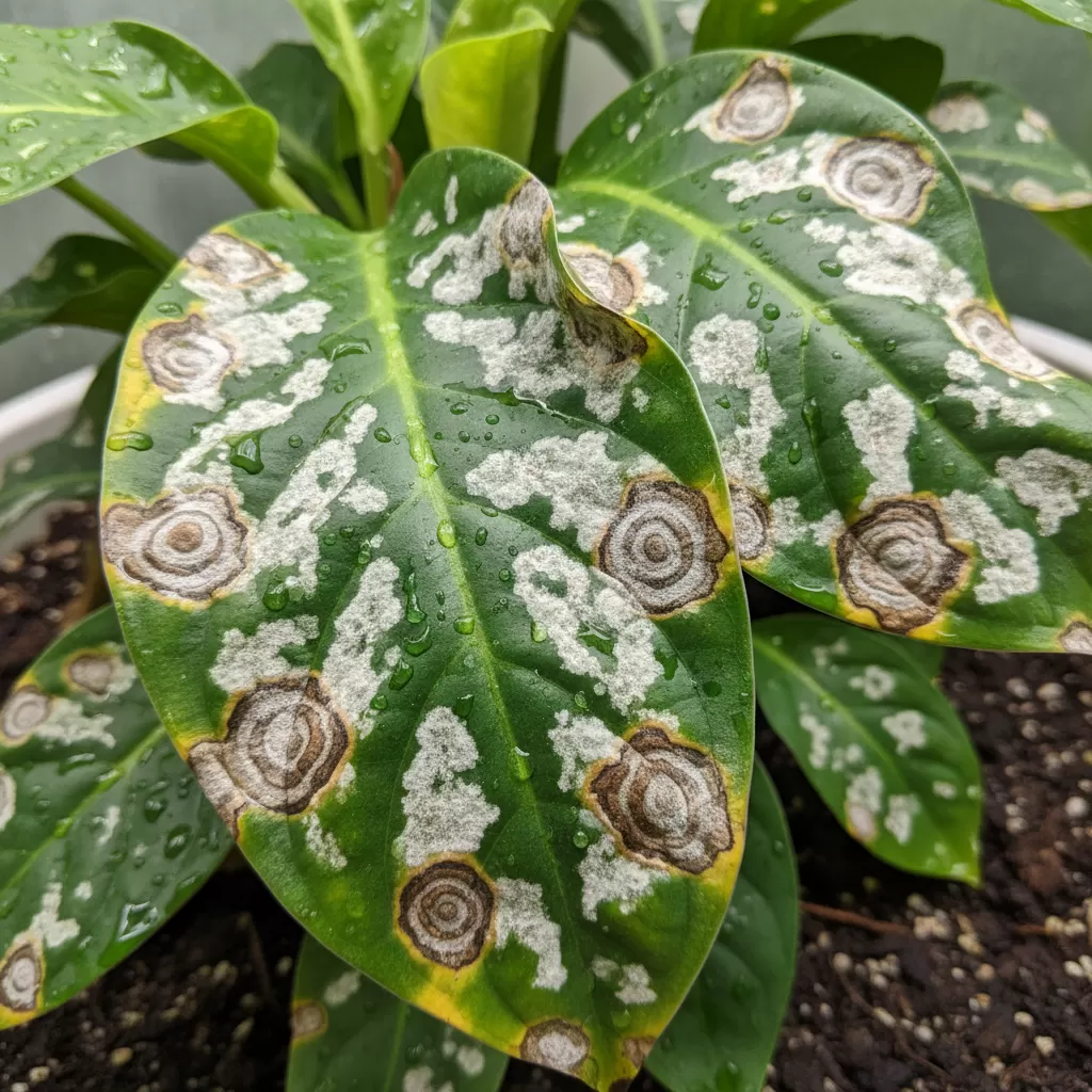 Độ ẩm dư thừa vào ban đêm là môi trường lý tưởng cho nấm bệnh phát triển trên lá