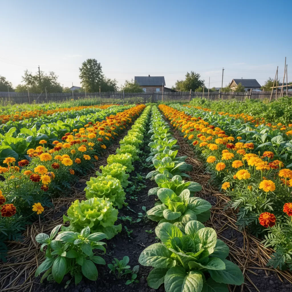 Trồng xen canh hoa giúp bảo vệ rau và cây ăn trái khỏi sâu bệnh