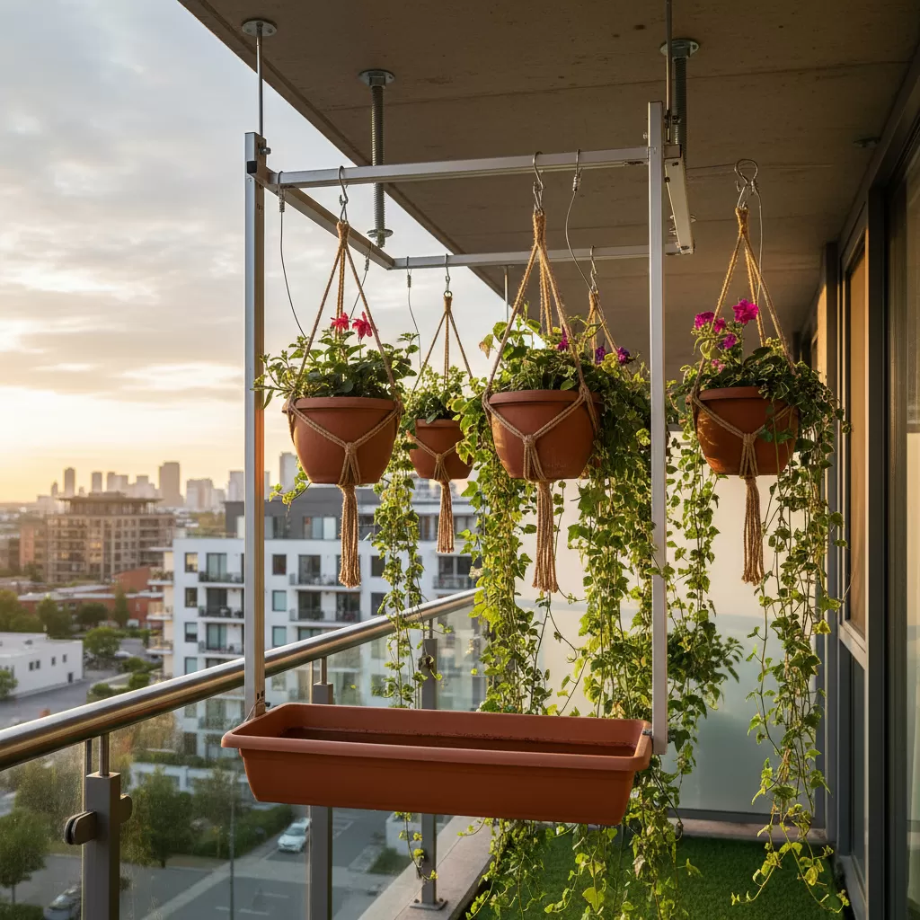 Việc treo chậu cây trên ban công cần đảm bảo các tiêu chuẩn an toàn khắt khe để tránh rủi ro