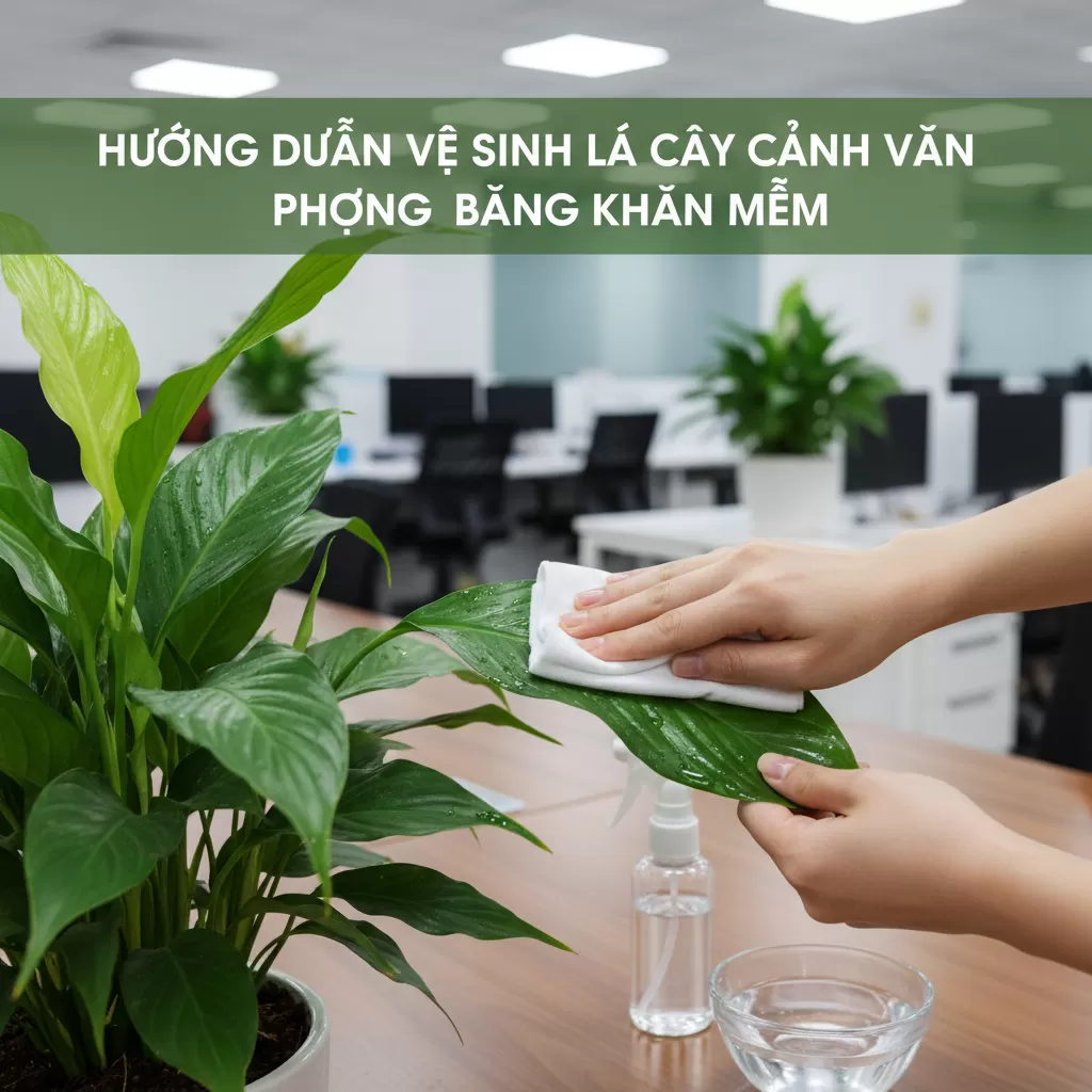 Vệ sinh lá thường xuyên giúp cây quang hợp tốt và luôn sáng bóng