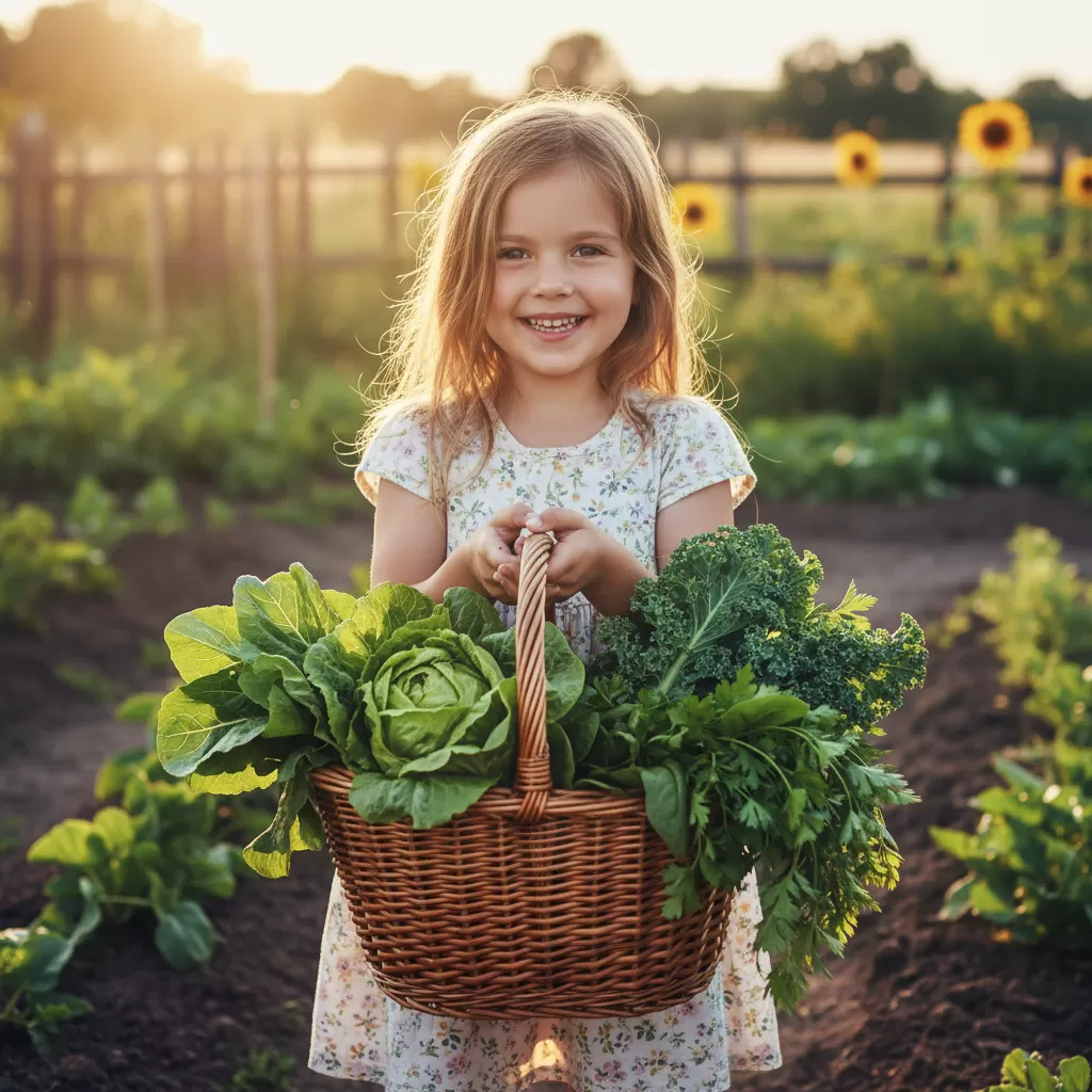 Rau xanh tươi sạch vừa thu hoạch giữ trọn vẹn hàm lượng vitamin thiết yếu cho bé