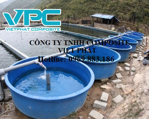 Bể composite với thiết kế hiện đại giúp kiểm soát hoàn toàn môi trường nuôi